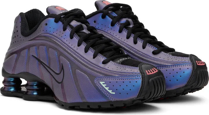 Nike Blue Shox R4 Sneakers - Image 4