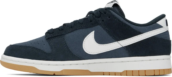 Nike Blue & White Dunk Low Retro SE Sneakers - Image 3