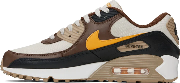 Nike Brown & Khaki Air Max 90 GORE-TEX Sneakers - Image 3