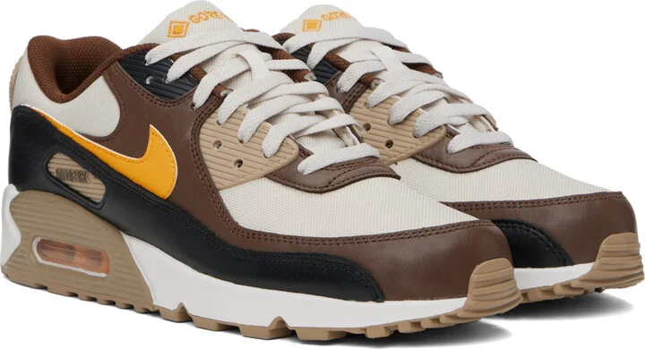Nike Brown & Khaki Air Max 90 GORE-TEX Sneakers - Image 4