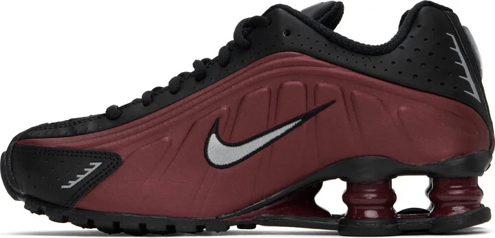 Nike Burgundy & Black Shox R4 Sneakers - Image 3