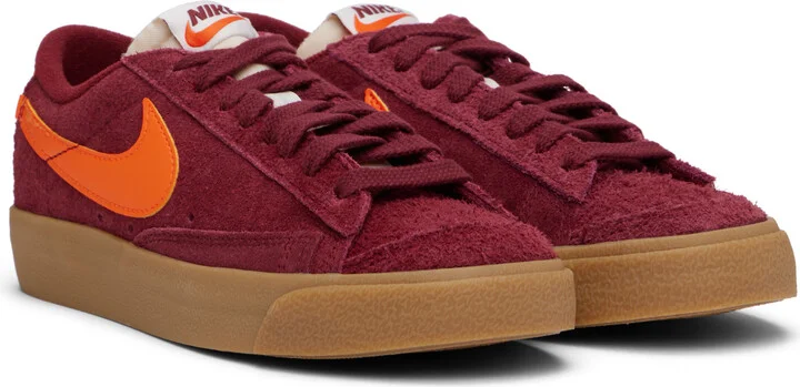 Nike Burgundy Blazer Low '77 Vintage Sneakers - Image 4