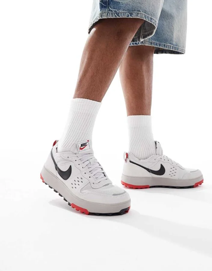 Nike C1ty sneakers in light gray and black