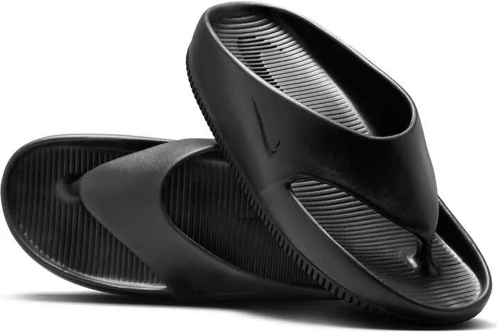 Nike Calm flip flops in black - Image 3