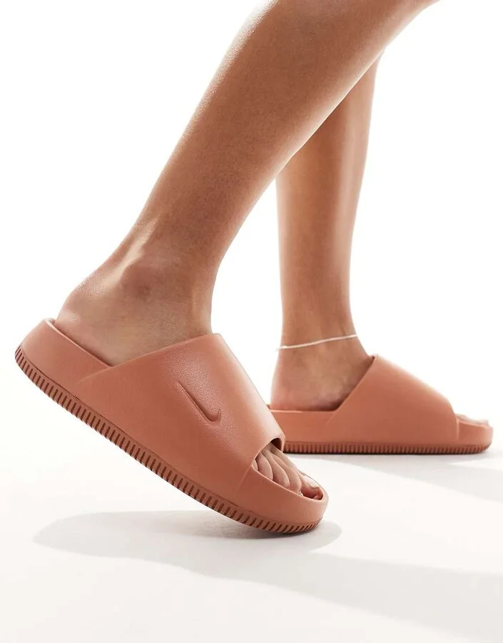 Nike Calm slides in brown - Image 4