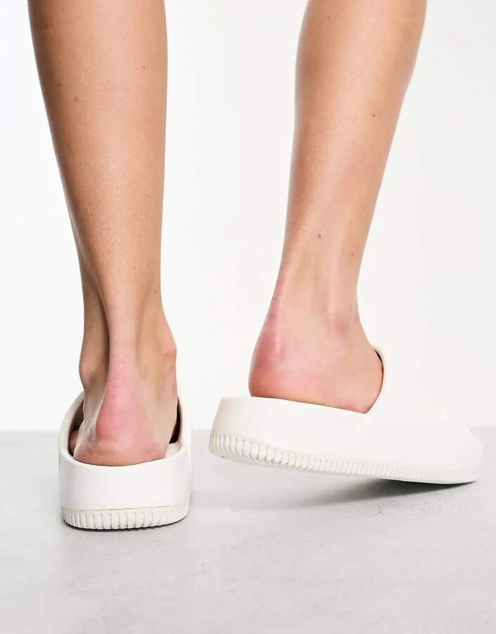 Nike Calm Slides in off white - Image 2