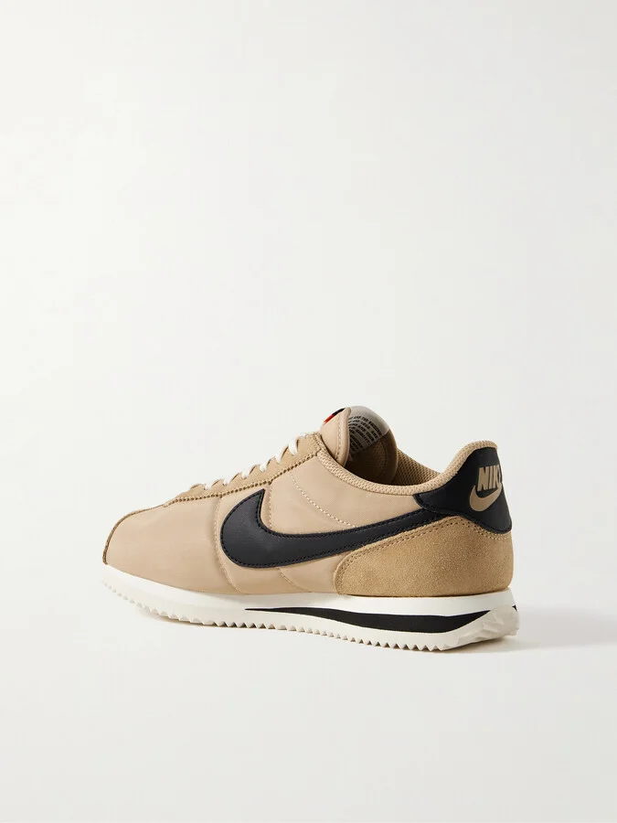 Nike - Cortez Leather And Suede-trimmed Shell Sneakers - Neutrals - Image 3
