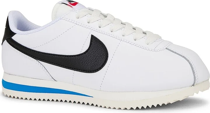 Nike Cortez Leather Sneaker in White - Image 2