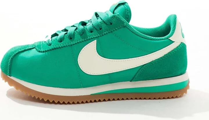 Nike Cortez sneakers in green and white - Image 2