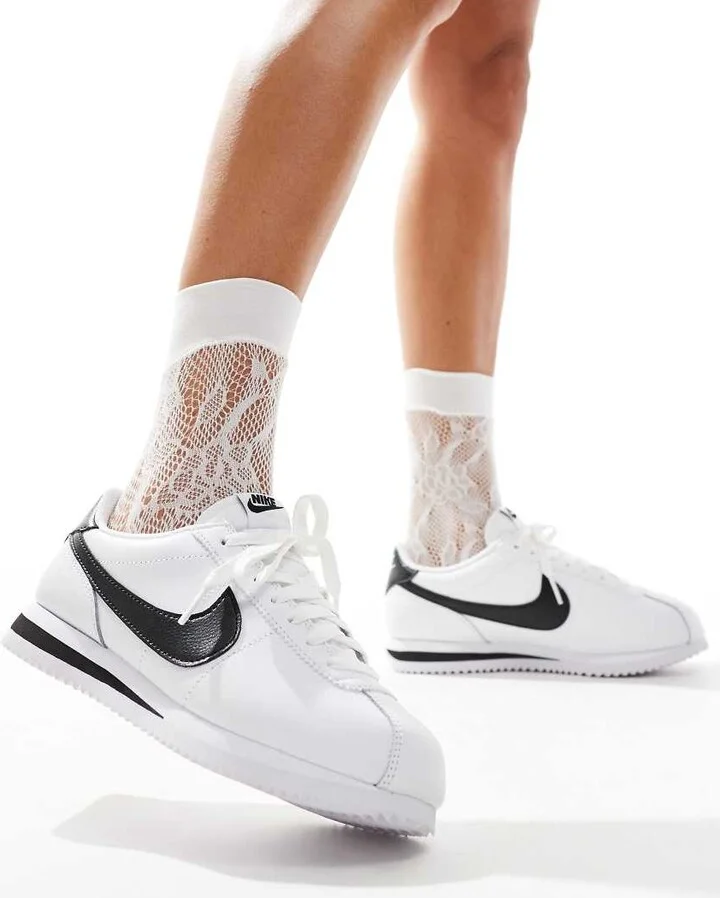 Nike Cortez sneakers in white and black