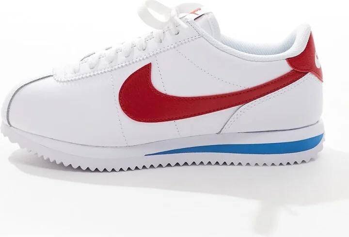 Nike Cortez sneakers in white and red - Image 2