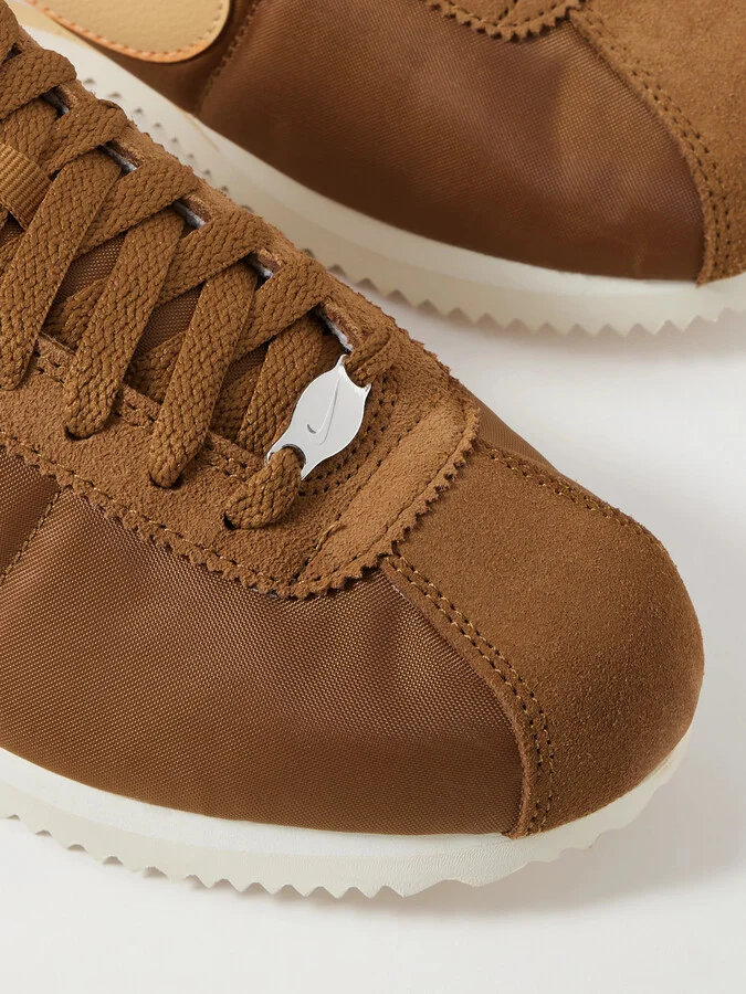 Nike - Cortez Suede And Leather-trimmed Shell Sneakers - Brown - Image 4