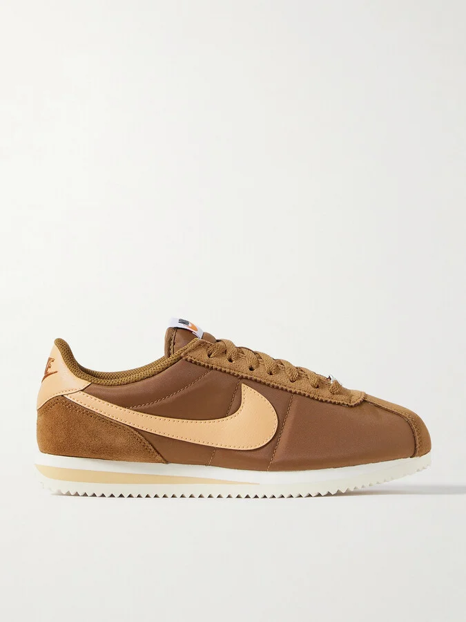 Nike - Cortez Suede And Leather-trimmed Shell Sneakers - Brown