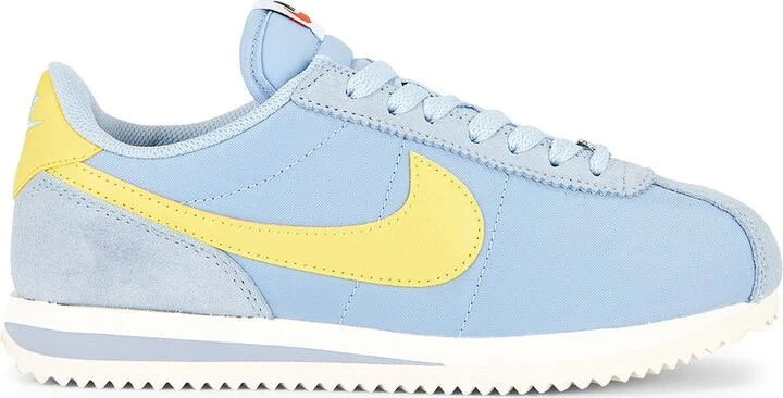 Nike Cortez Textile Sneaker in Baby Blue