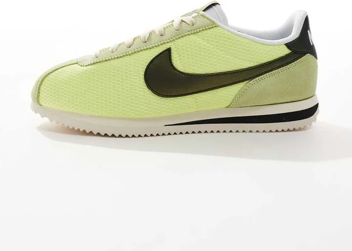 Nike Cortez textile sneakers in light green - Image 2