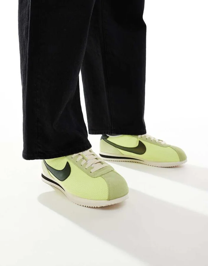 Nike Cortez textile sneakers in light green