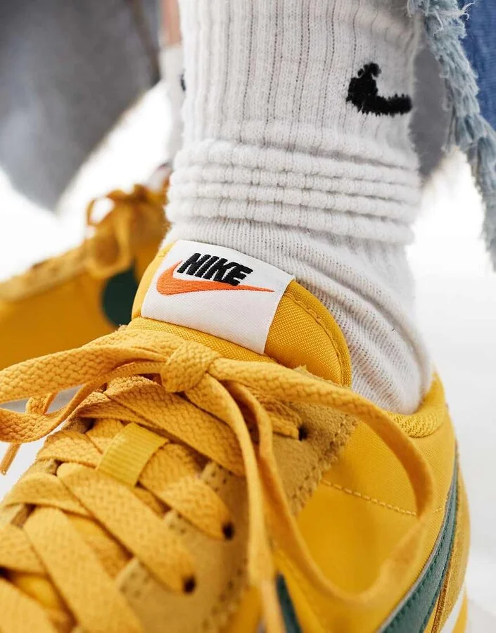 Nike Cortez TXT sneakers in yellow and green - Image 3