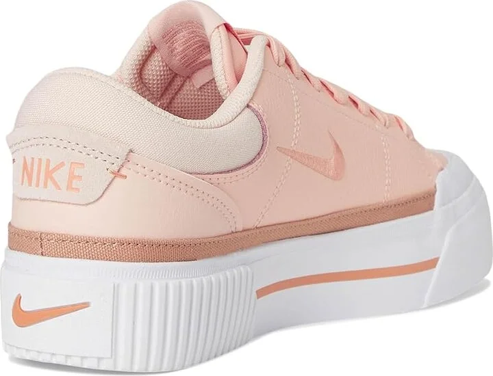Nike Court Legacy Lift Women's Shoes Washed Coral/Apricot Agate/White : 6.5 B - Medium, Synthetic - Image 4