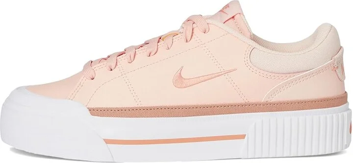 Nike Court Legacy Lift Women's Shoes Washed Coral/Apricot Agate/White : 6.5 B - Medium, Synthetic - Image 6