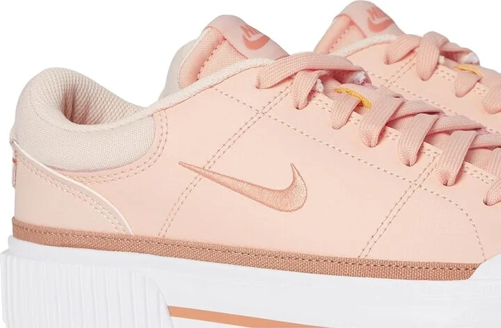 Nike Court Legacy Lift Women's Shoes Washed Coral/Apricot Agate/White : 6.5 B - Medium, Synthetic - Image 7