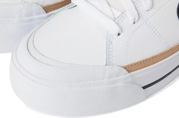 Nike Court Legacy Lift Women's Shoes White/Black/Hemp/Team Orange : 12 B - Medium, Synthetic - Image 7