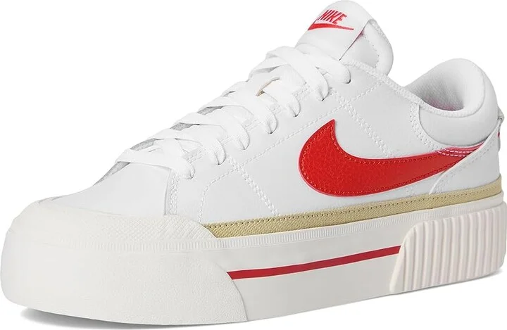 Nike Court Legacy Lift Women's Shoes White/Picante Red/Team Gold/Sail : 9 B - Medium, Synthetic - Image 5