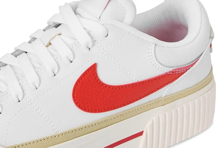 Nike Court Legacy Lift Women's Shoes White/Picante Red/Team Gold/Sail : 9 B - Medium, Synthetic - Image 7