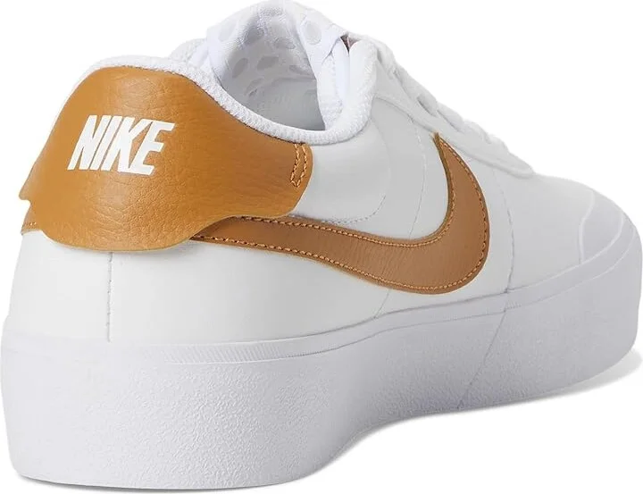 Nike Court Shot Men's Cross Training Shoes White/Flax : 8 M, Synthetic - Image 4