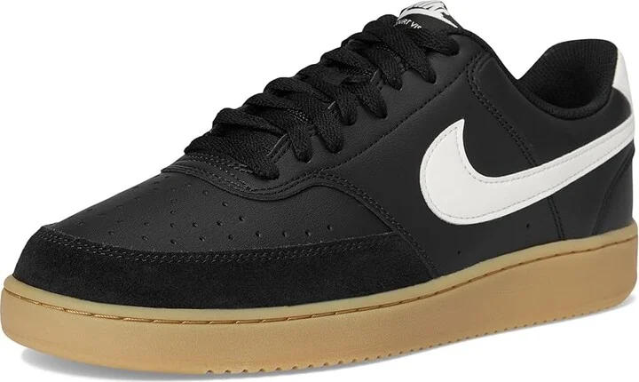 Nike Court Vision Low Men's Cross Training Shoes Black/Sail/Gum/Light Brown : 14 M, Faux Leather - Image 5