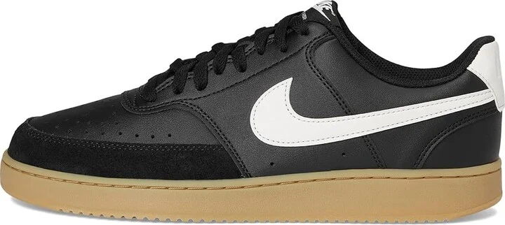 Nike Court Vision Low Men's Cross Training Shoes Black/Sail/Gum/Light Brown : 14 M, Faux Leather - Image 6