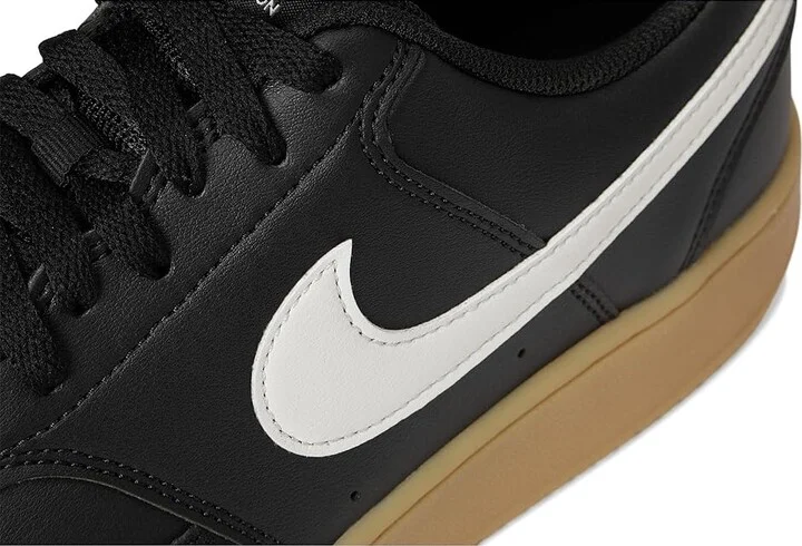Nike Court Vision Low Men's Cross Training Shoes Black/Sail/Gum/Light Brown : 14 M, Faux Leather - Image 7