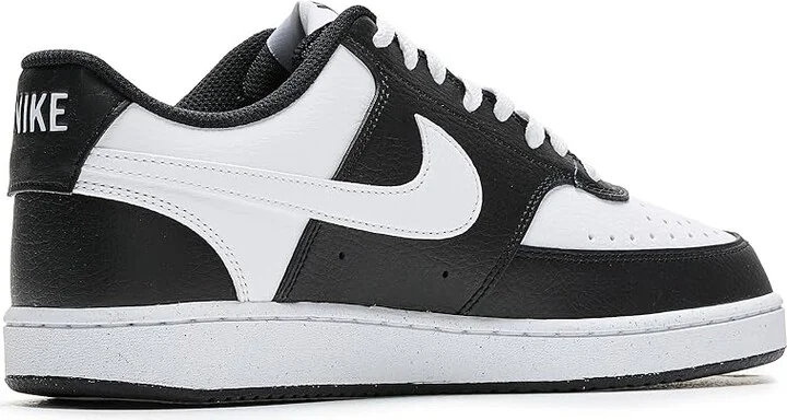 Nike Court Vision Low Men's Cross Training Shoes Black/White : 10.5 M, Faux Leather - Image 3