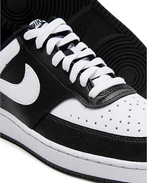 Nike Court Vision Low Men's Cross Training Shoes Black/White : 10.5 M, Faux Leather - Image 7