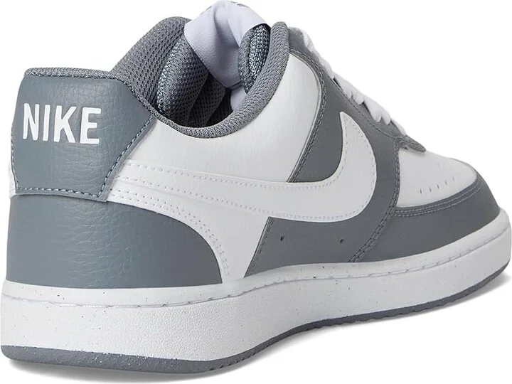 Nike Court Vision Low Men's Cross Training Shoes Cool Grey/White/White : 8 M, Faux Leather - Image 4