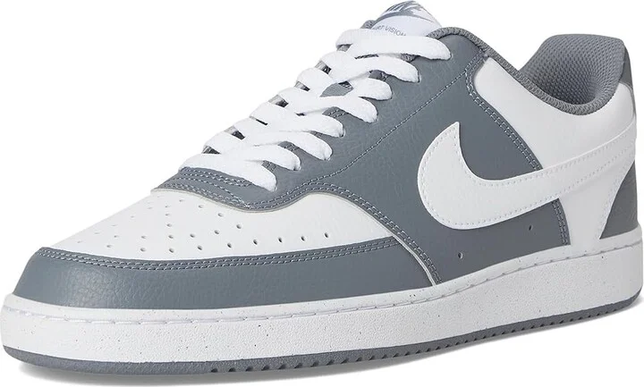 Nike Court Vision Low Men's Cross Training Shoes Cool Grey/White/White : 8 M, Faux Leather - Image 5