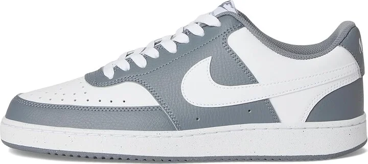 Nike Court Vision Low Men's Cross Training Shoes Cool Grey/White/White : 8 M, Faux Leather - Image 6