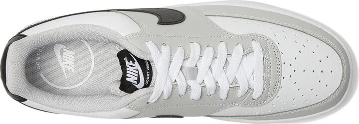 Nike Court Vision Low Men's Cross Training Shoes Grey Fog/Black/White : 10.5 M, Faux Leather - Image 2