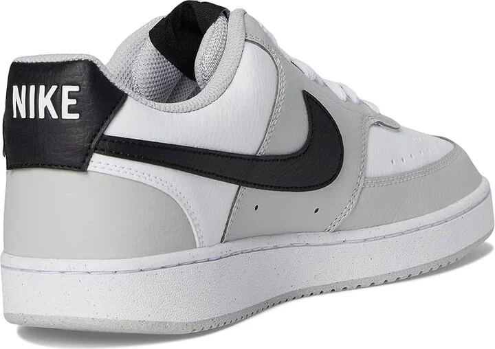 Nike Court Vision Low Men's Cross Training Shoes Grey Fog/Black/White : 10.5 M, Faux Leather - Image 4