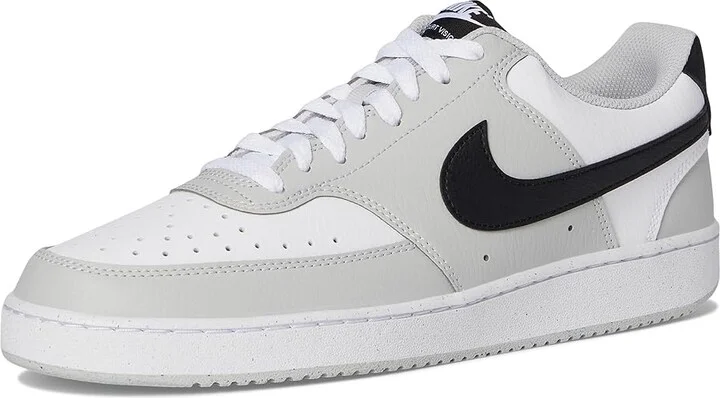 Nike Court Vision Low Men's Cross Training Shoes Grey Fog/Black/White : 10.5 M, Faux Leather - Image 5
