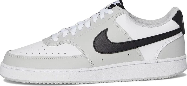 Nike Court Vision Low Men's Cross Training Shoes Grey Fog/Black/White : 10.5 M, Faux Leather - Image 6