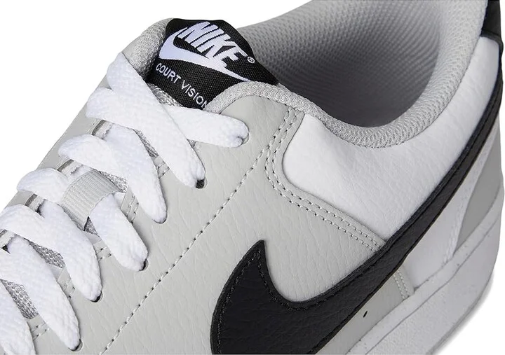 Nike Court Vision Low Men's Cross Training Shoes Grey Fog/Black/White : 10.5 M, Faux Leather - Image 7