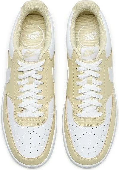 Nike Court Vision Low Men's Cross Training Shoes Light Khaki/White : 11 M, Faux Leather - Image 2
