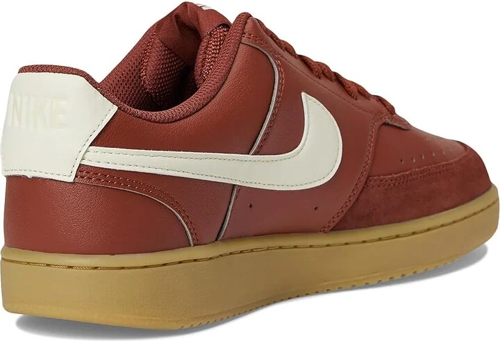 Nike Court Vision Low Men's Cross Training Shoes Mars Stone/Coconut Milk/Gum Light Brown : 14 M, Faux Leather - Image 4
