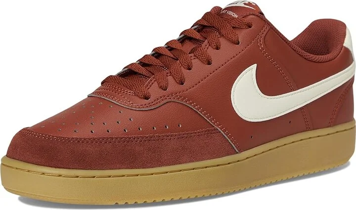 Nike Court Vision Low Men's Cross Training Shoes Mars Stone/Coconut Milk/Gum Light Brown : 14 M, Faux Leather - Image 5