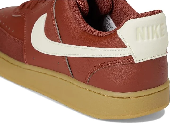 Nike Court Vision Low Men's Cross Training Shoes Mars Stone/Coconut Milk/Gum Light Brown : 14 M, Faux Leather - Image 7