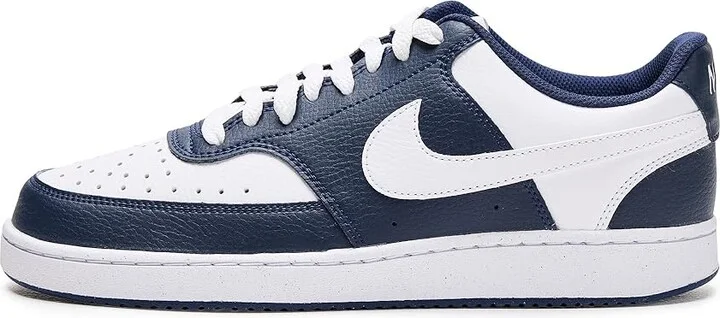 Nike Court Vision Low Men's Cross Training Shoes Midnight Navy/White : 11.5 M, Faux Leather - Image 6