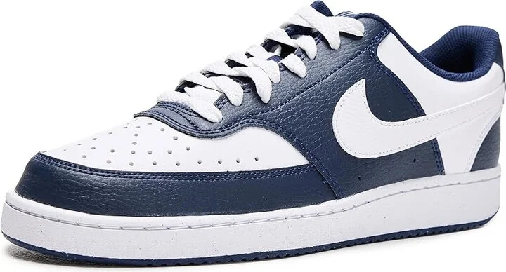 Nike Court Vision Low Men's Cross Training Shoes Midnight Navy/White : 11.5 M, Faux Leather