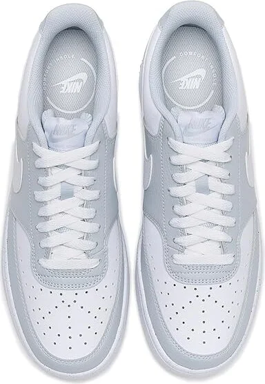 Nike Court Vision Low Men's Cross Training Shoes Pure Platinum/White : 7 M, Faux Leather - Image 2