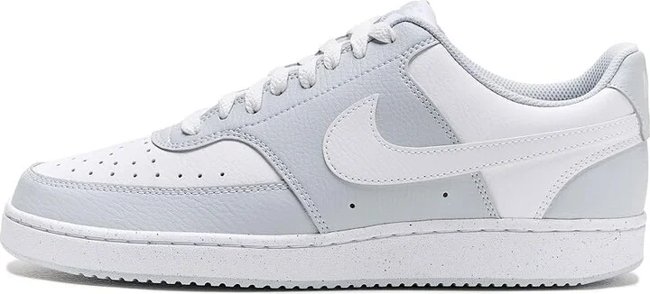Nike Court Vision Low Men's Cross Training Shoes Pure Platinum/White : 7 M, Faux Leather - Image 6
