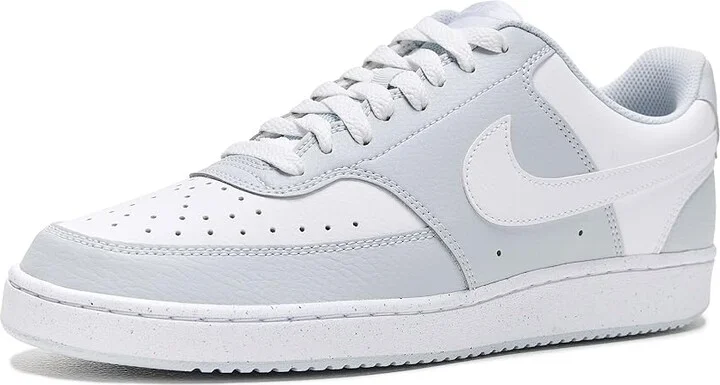Nike Court Vision Low Men's Cross Training Shoes Pure Platinum/White : 7 M, Faux Leather